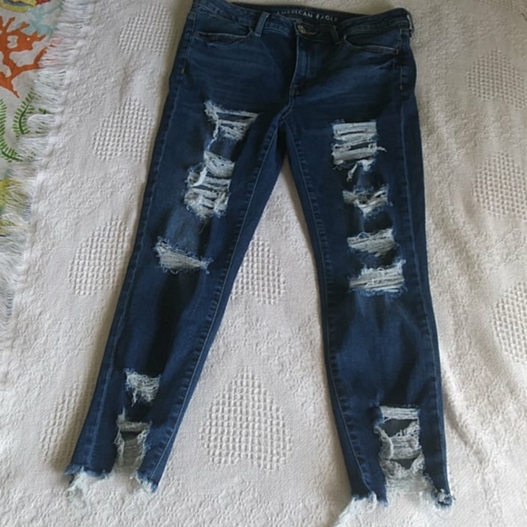 American Eagle Outfitters Denim - AE Distressed jegging crop jeans size 12